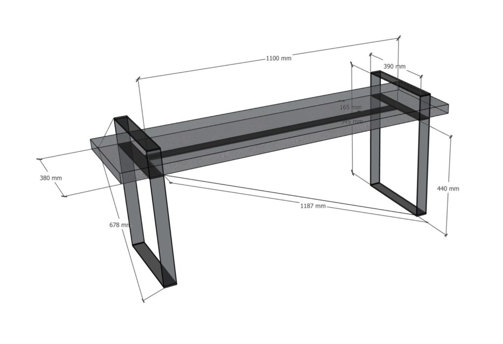Plan 3D Table basse